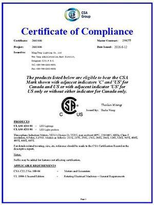 Certificado CSA