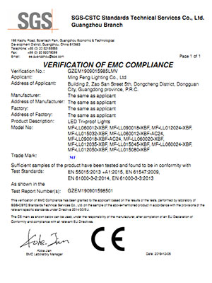Verificación CE-EMC GZEM1909015985LMV