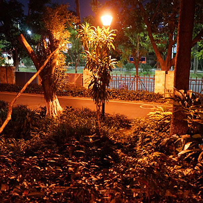Soluciones de iluminación LED para jardines y parques